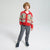 Sinsay Boy's Red Ginger Bread Fair Isle Pattern Cardigan