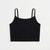 Gap Women's Black Ribbed Scoop Neck Crop Top