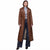 Avec Les Filles Women's Brown Belted Faux-Leather Trench Coat