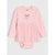 A baby girl's long-sleeve bodysuit in light pink, featuring a polka dot pattern, a pink bow graphic on the chest, and a matching tulle tutu skirt. The brand name 'L'Amour' is visible on the inner neck label.