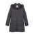Maralyn & Me Women's Gray Faux Fur Trim Hooded Puffer Coat