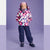 Sinsay Girl's Multi-Color Heart Print Hooded Puffer Jacket
