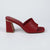 G.C. Shoes Women's Red Square Toe Heeled Sandals