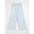 Light blue wide-leg cropped jeans with a drawstring waist, displayed flat against a light gray background.