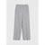 Light gray wide-leg cropped trousers with a subtle textured weave, shown flat against a light gray background.