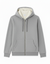 Celio Men's Grey Sherpa-Lined Zip-Up Hoodie | Celio in Lebanon
