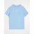 A light blue short-sleeve crewneck t-shirt with small white text on the left chest reading 'IT'S TRUE I Dream of blue', displayed flat against a light gray background.