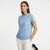 DKNY Women's Blue Cotton Crewneck Short Sleeve T-Shirt