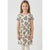 Sinsay Girl's Cream Heart Leopard Print Short-Sleeve Dress