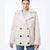 Collection B Women's Off White Double-Breasted Faux-Fur Teddy Coat