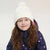 Sinsay Girl's Cream Sequins Ribbed Folded Cuff Beanie