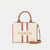Bebe Women's Brown Paisley Mini Canvas Satchel Handbag