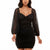 B.Darlin Women's Black Ruched Bodycon Dress