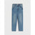 Light blue denim jeans with a straight-to-slightly-relaxed leg, shown flat against a light gray background.