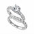 Charter Club Womens Silver Cubic Zirconia Engagement Ring Set