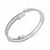 Anne Klein Women's Silver-Tone Imitation Pearl & Crystal Coil Bracelet