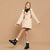 Sinsay Girl's Beige Double Breasted Buttons Hooded Trench Coat