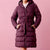 Sinsay Women's Burgundy Belted Puffer Coat