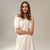 Sinsay Women's Off-White Eyelet Design Off Shoulder Crop Top