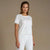 Sinsay Women's White Rhinestones Short Sleeves T-Shirt