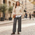 Cuddl Duds Women's Dark Grey Wide Leg Pants