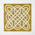 Venca Gold Prominent White Geometric Celtic Knot Pattern Table Mat 40X40 | Venca in Lebanon