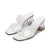 Straswans Women's White Clear Strap Square Toe Block Heeled Sandals