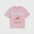 Sinsay Girl's Dusty Purple Printed Crew Neck T-Shirt