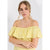 Sinsay Women's Yellow Ruffle Off shoulder Blouse