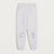 Light gray heather jogger pants with embroidered unicorn designs on the lower legs, shown flat against a light off-white background.