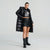 Sinsay Women's Black Long Quilted Puffer Jacket