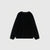 Sinsay Girl's Black Velvet Crew Neck Sweatshirt