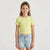Sinsay Girl's Yellow Basic Crew Neck T-Shirt