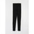Black leggings with a subtle dotted pattern, shown flat against a light gray background.