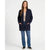 Max & Mia Women's Navy Blue Open-Front Long Sleeve Ribbed Knit Cardigan
