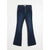 Black pants hanging on a white background