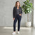 Pebble Beach Women's Grey Full-Zip Ribbed Jacket