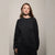 Sinsay Women's Black Sparkle Pattern Crewneck Sweatshirt