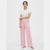 INC International Concepts Women's Light Pink Wide-Leg Pajama Bottom