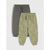 Sinsay Baby Boy's Olive Green & Gray Comfy Ribbed Cuff Everyday Sweatpants