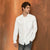 Sinsay Men's White Plain Chest Pocket Shirt