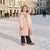Sinsay Girl's Nude Long-Line Padded Puffer Jacket