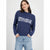 Hooked up Women's Navy Etoile Eyelash Crewneck Sweater