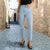 Sinsay Women's Light Blue High Waist Mom Fit Jeans