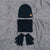 Sinsay Boy's Navy Ribbed Beanie, Hat & A Matching Gloves Winter Accessory Set