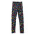 Planet Heart Women's Black Multi Christmas Print Festive Leggings