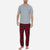 Nautica Men's Grey Short Sleeve Cotton-Blend Pajama Top