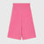 Bright pink wide-leg shorts with an elastic waistband, shown flat against a light gray background.