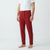 Hanes Men's Dark Red Waffle-Knit Pajama Bottom