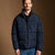 Sinsay Men's Navy Blue Quilted Puffer Jacket